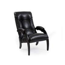 Кресло ЭкоДизайн Кресло для отдыха 61, обивка Vegas Lite Black, каркас венге арт. ZN-160960