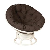 Кресло ЭкоДизайн Кресло механическое PAPASAN 23/01В White (подушка ткань триплированная ЗТ12 цвет бежевый ромб тем) арт. ZN-160982