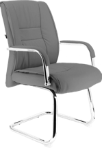 Кресло Everprof Кресло для посетителей Everprof Kent (Кент) CF Экокожа Серый арт. ZN-434177