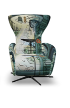 Кресло Fama Кресло-реклайнер Mondrian Con Motor L-48, Base - Antracith Grey, ткань Mediterraneo S.6 арт. 434607