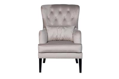 Кресло Garda Decor Кресло Римини(Rimini) велюр св.серый Colt030-SVSER 74*84*104см с подушкой арт. RIMINI-Colt030