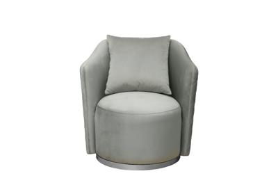 Кресло Garda Decor Кресло Верона(Verona) вращающееся, велюр мятный Colt025-MINT/хром 70*77*80см арт. VERONA-Colt025