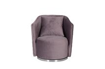 Кресло Garda Decor Кресло Verona вращающееся, велюр лиловый Bel13/хром 70*77*80см арт. VERONA-2K-ЛИЛОВЫЙ-Bel13