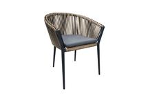 Кресло Garda Decor 39AR-C288-2 Кресло "Муза"антрацит 63*63*76см, вертикальн.оплетка арт. 39AR-C288-2