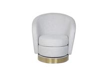 Кресло Garda Decor Кресло Napoli вращающееся, рогожка св-серая Ber90 76*76*76см арт. Napoli-2K-СВ.СЕР-Bergamo90