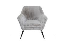 Кресло Garda Decor 48MY-2636 GRE Кресло искусственный мех серый 76*83*79см арт. 48MY-2636 GRE