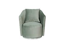 Кресло Garda Decor Кресло Verona вращающееся, велюр мятный Riv34/хром 70*77*80см арт. VERONA-2K-МЯТНЫЙ-Riv34