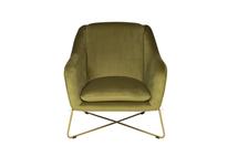 Кресло Garda Decor 101MR-AR2976KRES-OLIV/ZOL Кресло велюр оливковый, опоры золото 80*87*75см арт. 101MR-AR2976KRES-OLIV/ZOL