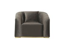 Кресло Garda Decor 102AN-KRES-9161-TSE Кресло Geneve велюр т.серый 98*95*76см арт. 102AN-KRES-9161-TSE