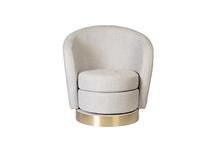 Кресло Garda Decor Кресло Napoli вращающееся, рогожка св-серая Mel950 76*76*76см арт. Napoli-2K-СВ.СЕР-Melange950