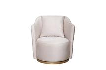 Кресло Garda Decor Кресло Verona вращающееся, велюр бежевый Colt 002-BEG/золото 70*77*80см арт. VERONA-1K-Colt002