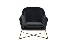 Кресло Garda Decor 46AS-AR2976-GR Кресло велюр серо-зеленый/мат.золото 75*87*80см арт. 46AS-AR2976-GR