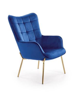 Кресло Halmar Кресло Halmar CASTEL 2 (темно-синий/золотой) арт. V-CH-CASTEL_2-FOT-GRANATOWY