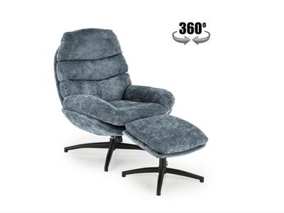 Кресло Halmar Кресло HALMAR DARIO синий/черный арт. V-CH-DARIO-FOT-NIEBIESKI