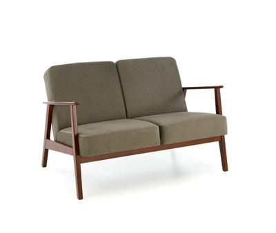 Кресло Halmar Диван HALMAR MILANO 2S tap. Castel 39 оливковый/орех арт. V-PL-MILANO_2S-SOFA-OLIWKOWY