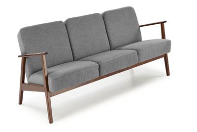 Кресло Halmar Диван HALMAR MILANO 3S tap. Castel 93 серый/орех арт. V-PL-MILANO_3S-SOFA-POPIEL