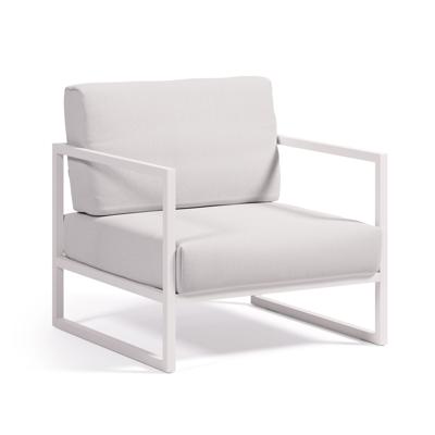 Кресло La Forma (ех Julia Grup) Comova Уличное кресло из алюминия белое с белым алюминиевым каркасом арт. 146020