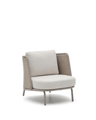 Кресло La Forma (ех Julia Grup) Уличное кресло Sedalis из алюминия и серо-коричневой веревки арт. 251569