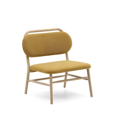 Кресло La Forma (ех Julia Grup) Кресло Helda из горчичного шенилла и массива дуба арт. 212318