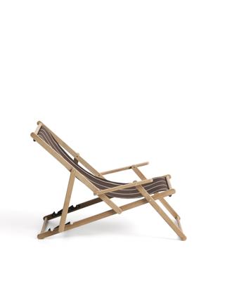 Кресло La Forma (ех Julia Grup) Складное уличное кресло Vilara коричнево-бежевое с каркасом из акации арт. 483469