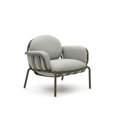 Кресло La Forma (ех Julia Grup) Садовое кресло Joncols серое с зеленой алюминиевой отделкой арт. 459043