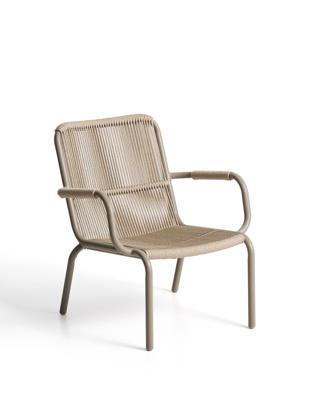 Кресло La Forma (ех Julia Grup) Уличное кресло Salis из алюминия цвета экрю и веревки арт. 483389