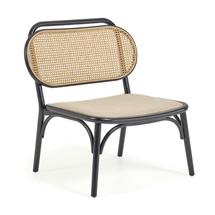 Кресло La Forma (ех Julia Grup) Кресло Doriane с черным лаком и мягким сиденьем арт. 104854