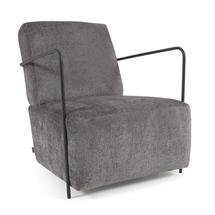 Кресло La Forma (ех Julia Grup) Кресло Gamer из серой синели и металла с черной отделкой арт. 110322