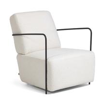 Кресло La Forma (ех Julia Grup) Кресло Gamer из белой ткани букле арт. 092289