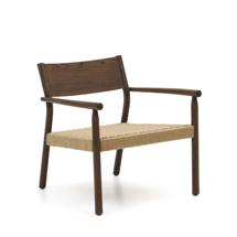 Кресло La Forma (ех Julia Grup) Yalia Кресло из массива дуба с отделкой из ореха и сиденьем из 100% веревки арт. 174335