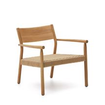 Кресло La Forma (ех Julia Grup) Yalia Кресло из массива дуба с натуральной отделкой и сиденьем из 100% веревки арт. 174333