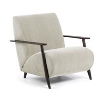 Кресло La Forma (ех Julia Grup) Кресло Marthan бежевое вельветовое арт. 071976