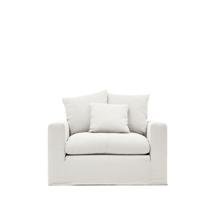 Кресло La Forma (ех Julia Grup) Кресло Nora со съемным чехлом цвета экрю из льна и хлопка арт. 192939