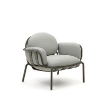 Кресло La Forma (ех Julia Grup) Садовое кресло Joncols серое с зеленой алюминиевой отделкой арт. 459043