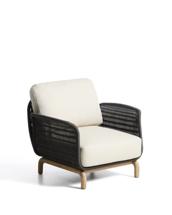 Кресло La Forma (ех Julia Grup) Уличное кресло Alipa из акации и веревки темно-серого цвета арт. 481333