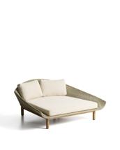 Кресло La Forma (ех Julia Grup) Уличная кровать Olbia из искусственного ротанга и массива тикового дерева арт. 481573