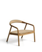 Кресло La Forma (ех Julia Grup) Кресло уличное Derile из дуба с натуральной отделкой и бежевой веревки арт. 481829