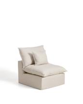 Кресло La Forma (ех Julia Grup) Кресло модульное Anarela бежевое из льна и вискозы со съемным чехлом, 90 см арт. 483107