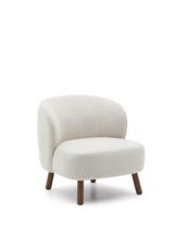 Кресло La Forma (ех Julia Grup) Кресло Ulit из бежевой синели с ножками из ясеня с отделкой под орех арт. 495508