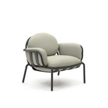 Кресло La Forma (ех Julia Grup) Уличное кресло Joncols с бежевой обивкой и серым алюминием арт. 420173