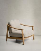 Кресло La Forma (ех Julia Grup) Уличное кресло Elunda из тикового дерева и бежевой веревки арт. 482217