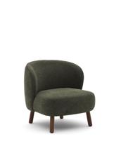 Кресло La Forma (ех Julia Grup) Кресло Ulit из зеленой синели с ножками из ясеня с отделкой под орех арт. 495512