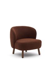 Кресло La Forma (ех Julia Grup) Кресло Ulit из терракотовой ткани букле с ножками из ясеня с отделкой под орех арт. 495518