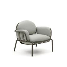 Кресло La Forma (ех Julia Grup) Садовое кресло Joncols серое с зеленой алюминиевой отделкой арт. 459043