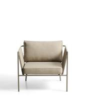 Кресло La Forma (ех Julia Grup) Уличное кресло Zivia из веревки цвета экрю и стали таупе 178 см арт. 482369