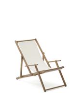 Кресло La Forma (ех Julia Grup) Cкладное кресло Vilara для улицы из акации и текстиля белого цвета арт. 262389