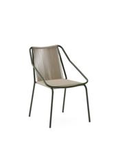 Кресло La Forma (ех Julia Grup) Садовое кресло Zivia из веревки цвета экрю и оцинкованной стали зеленого цвета арт. 254033