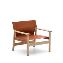 Кресло La Forma (ех Julia Grup) Кресло Jan из переработанной кожи светло-коричневого цвета и ясеня в натуральном цвете арт. 301330