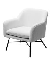 Кресло М-СИТИ Кресло SHEEP NINI-01 Белый, teddy / черный каркас М-City арт. 629M04949