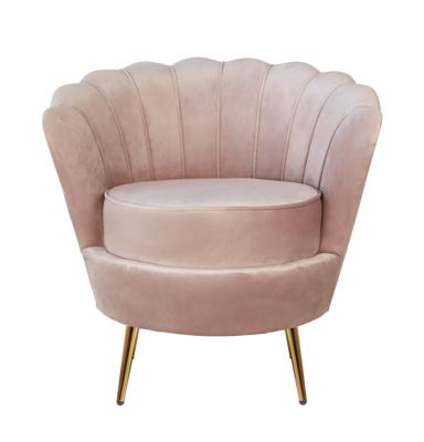 Кресло MAK interior Низкие кресла для дома Дизайнерское кресло ракушка  розовое Pearl pink арт. 5KS29040-25